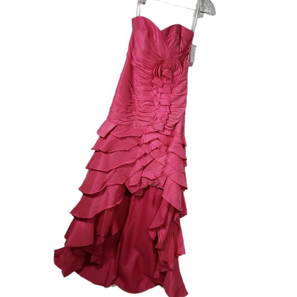 David's Bridal Women's size 2 Pink Formal Bridesmaid Prom Gown NWT - Picture 1 of 6
